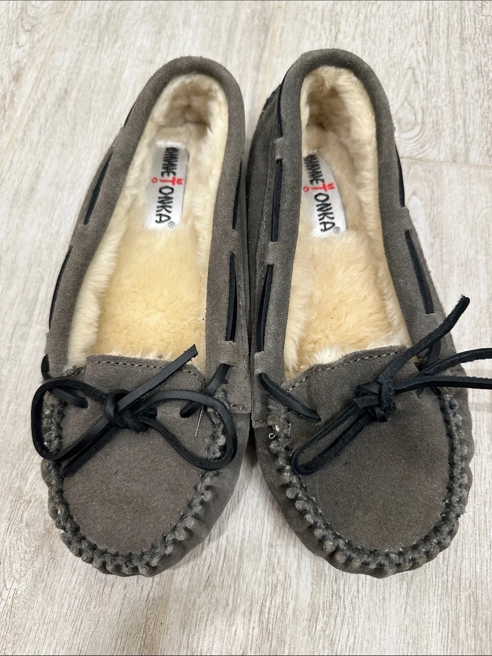 Minnetonka suede moccasin